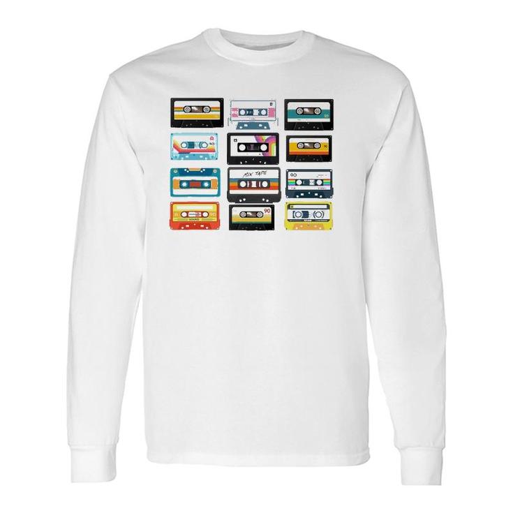 1990S Retro Vintage Birthday 90S 80S Cassettes Tapes Graphic Long Sleeve T-Shirt