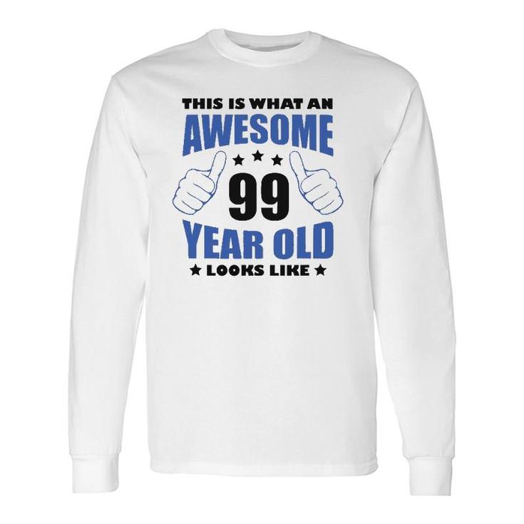 99Th Birthday Awesome For Him 99 Years Old Grandpa 1923 Ver2 Long Sleeve T-Shirt