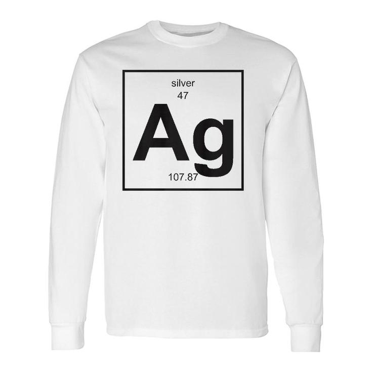 Ag Silver Periodic Table Of Elements Long Sleeve T-Shirt