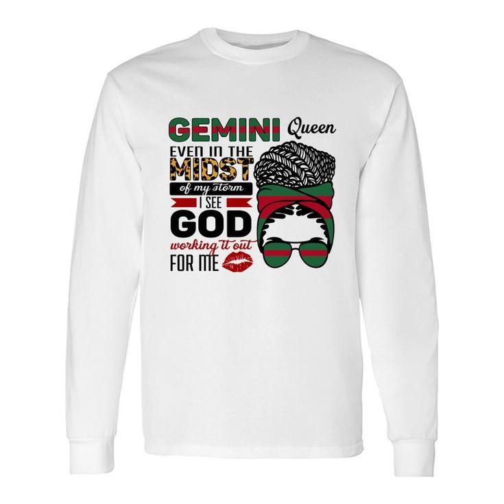 Awesome Color Gemini Girl Even In The Midst Birthday Long Sleeve T-Shirt