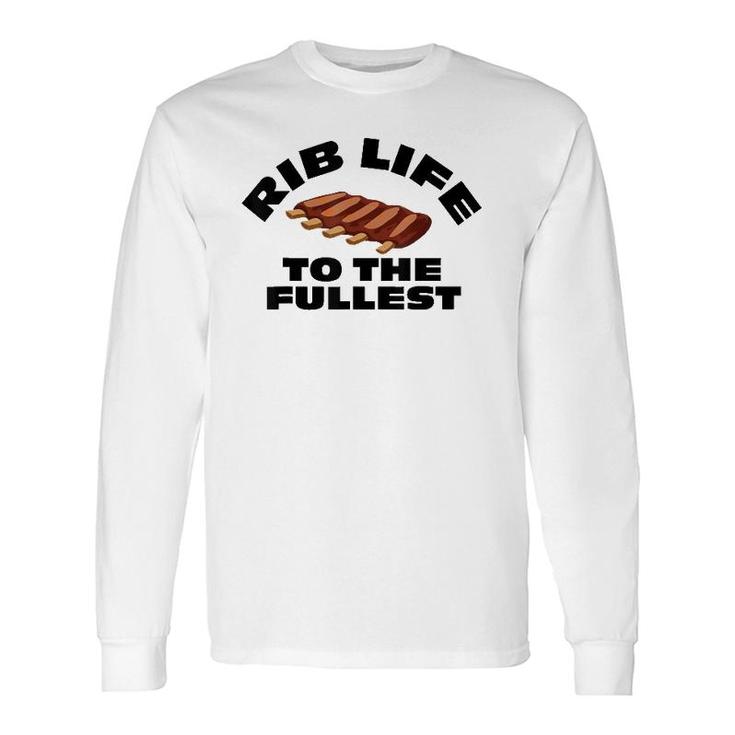 Bbq Accessory Idea For Dad Meat Smoking Rib Lover Long Sleeve T-Shirt