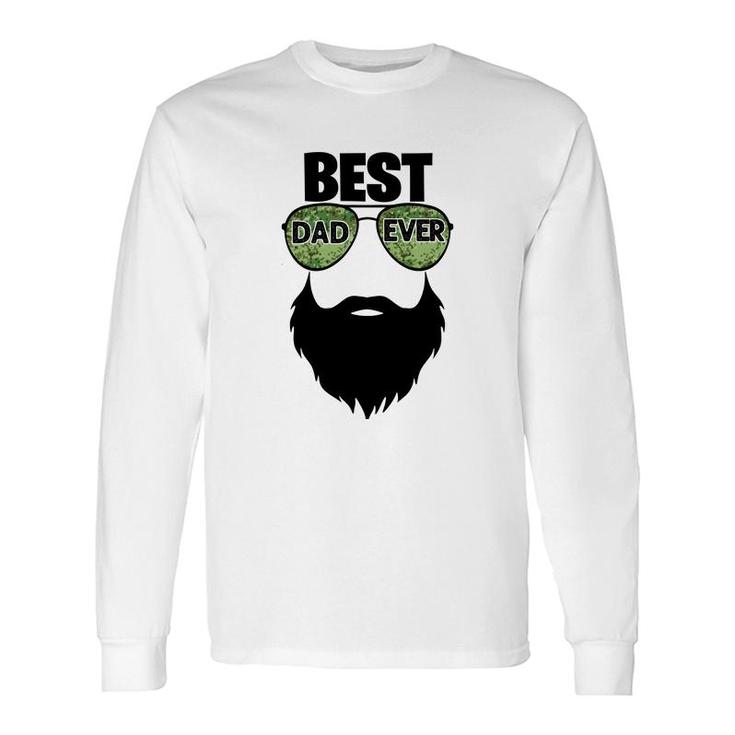 Best Dad Ever Black Beard Special Fathers Day Long Sleeve T-Shirt