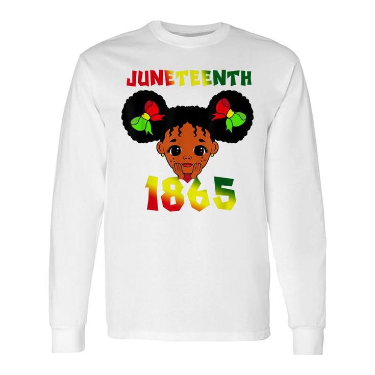 Black Girl Juneteenth 1865 Toddlers Celebration Long Sleeve T-Shirt