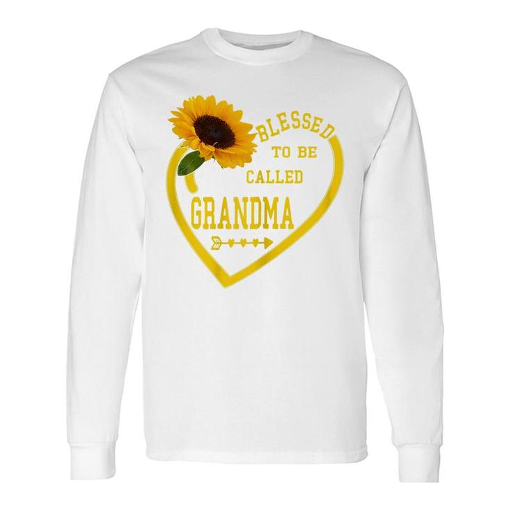 Blessed To Be Called Grandma Sunflower Hearts Long Sleeve T-Shirt