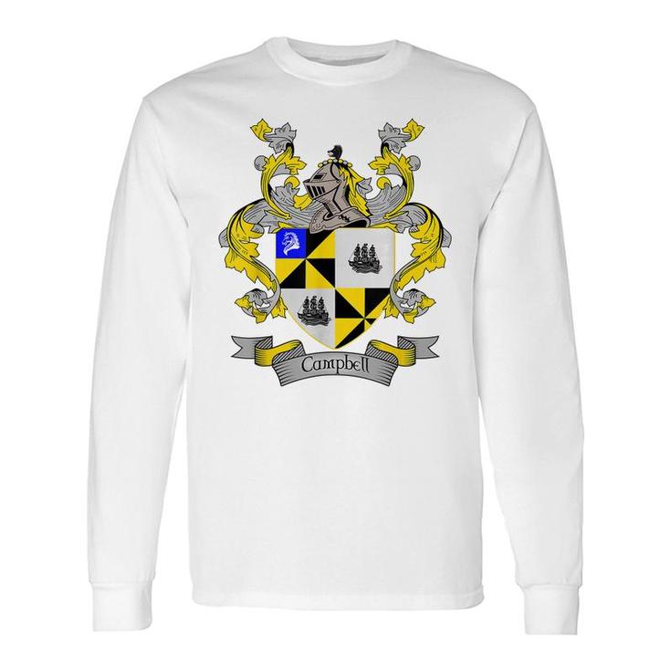 Campbell Coat Of Arms Campbell Surname Crest Long Sleeve T-Shirt