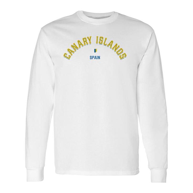 Canary Islands Spain Vintage Holiday Travel Tenerife Long Sleeve T-Shirt