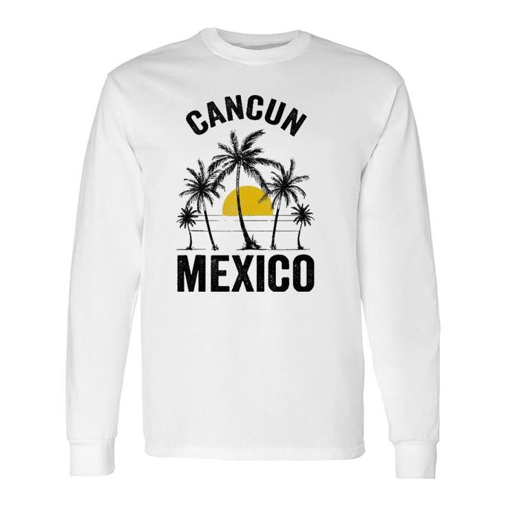 Cancun Beach Souvenir Mexico 2021 Vacation Long Sleeve T-Shirt