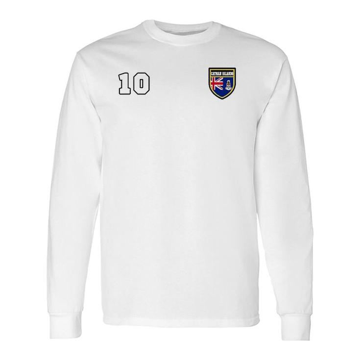 Cayman Islands Number 10 Soccer Tee Flag Football Long Sleeve T-Shirt T-Shirt