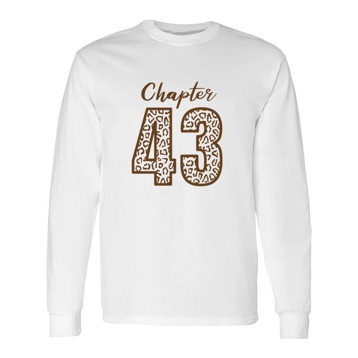 Chapter 43 Orange Leopard 43Th Birthday 1979 Long Sleeve T-Shirt