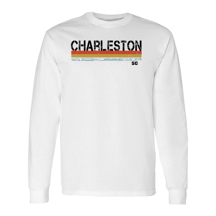 Charleston Vintage Retro Stripes Long Sleeve T-Shirt