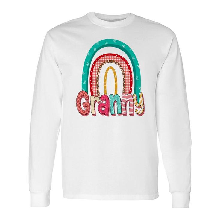 Colorful Rainbow For Granny From Daughter With Love Grandma New Long Sleeve T-Shirt