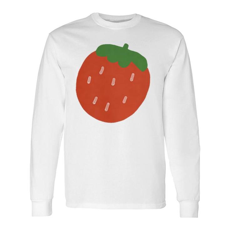 Cute Cottagecore Kawaii Strawberry Aesthetic Long Sleeve T-Shirt T-Shirt
