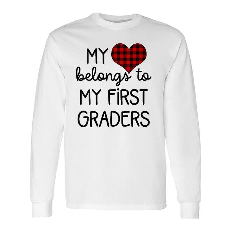 Cute Sweet Valentines Day Idea For 1St Grade Teacher Long Sleeve T-Shirt