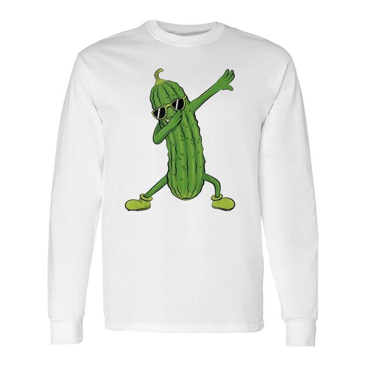 Dabbing Pickle Dancing Cucumber Lover Long Sleeve T-Shirt T-Shirt