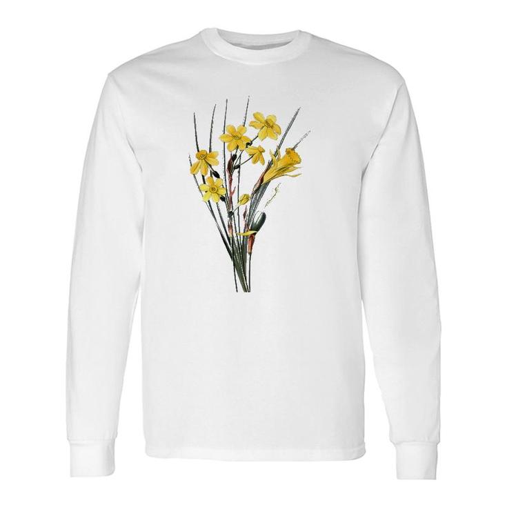 Daffodils Flower Floral Spring Narcissi Flower Happy Easter Long Sleeve T-Shirt T-Shirt