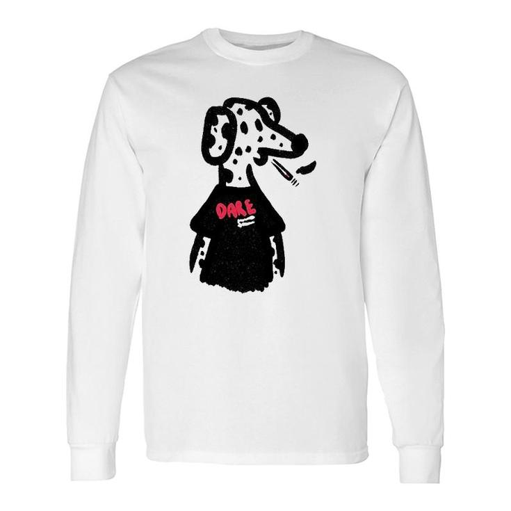 Dare Dog Bad Dogs Club Smoking Dalmatian Dog Long Sleeve T-Shirt T-Shirt