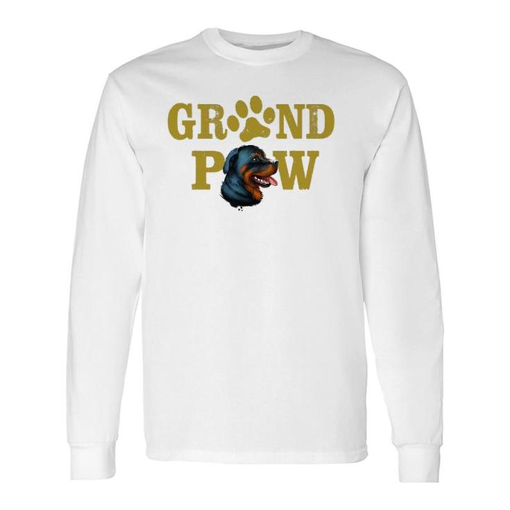 Dogs 365 Rottweiler Grand Paw Grandpaw Grandpa Dog Lover Long Sleeve T-Shirt T-Shirt