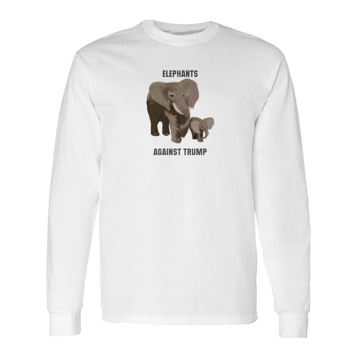 Elephants Against Trump Anti Trophy Hunting Long Sleeve T-Shirt