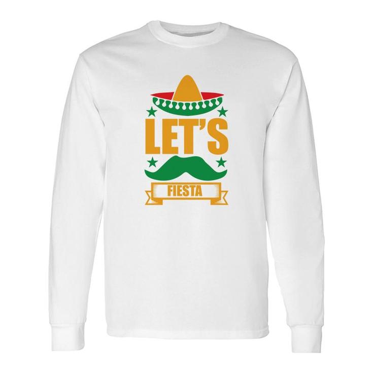 Lets Fiesta Banner Decoration For Human Long Sleeve T-Shirt