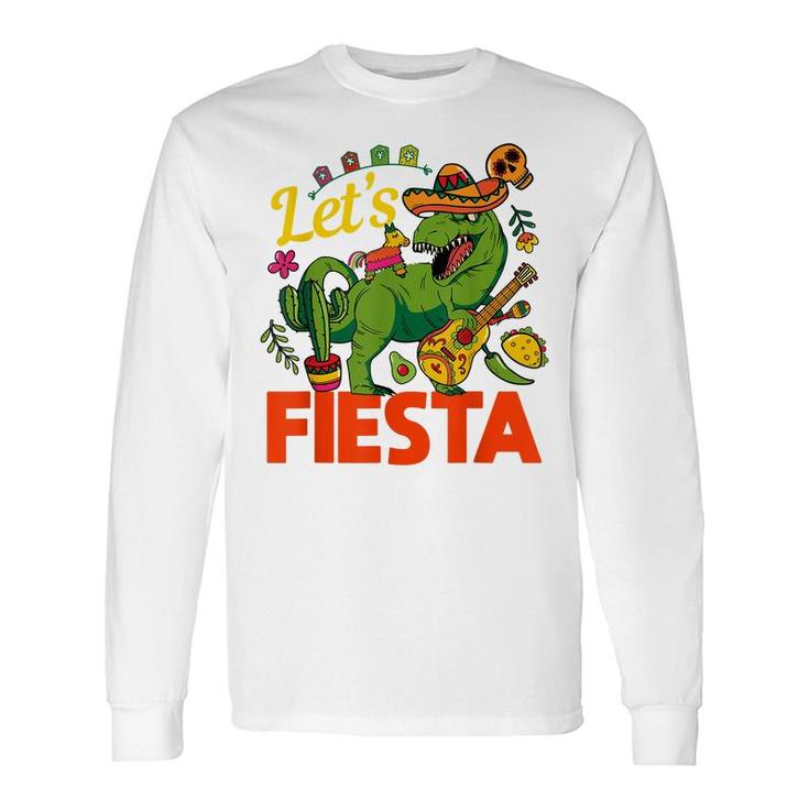 Lets Fiesta Cinco De Mayo Camisa Mexicana Hombre Long Sleeve T-Shirt