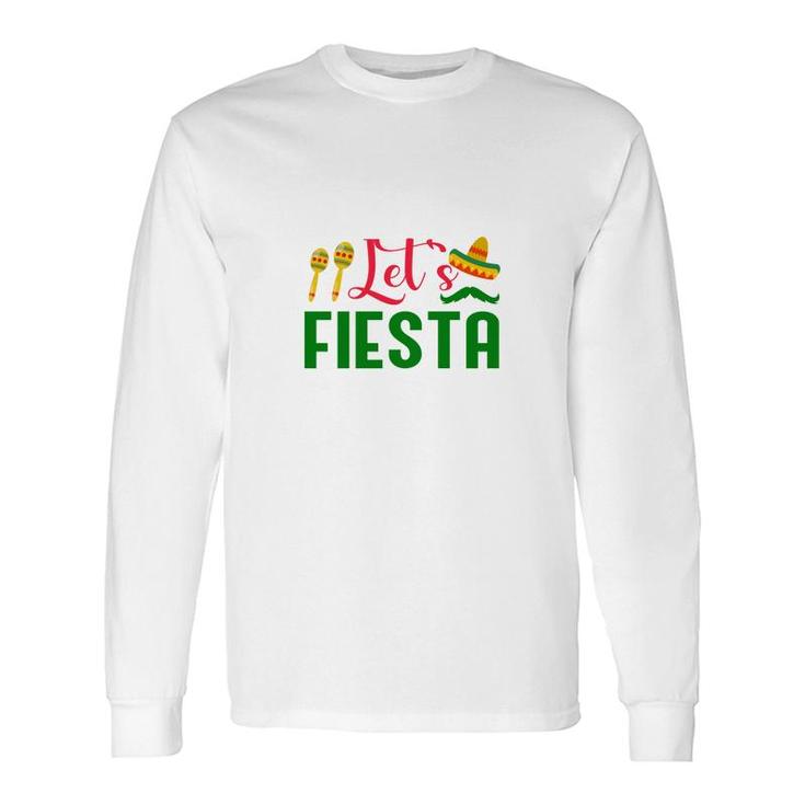 Lets Fiesta Red Green Decoration For Human Long Sleeve T-Shirt