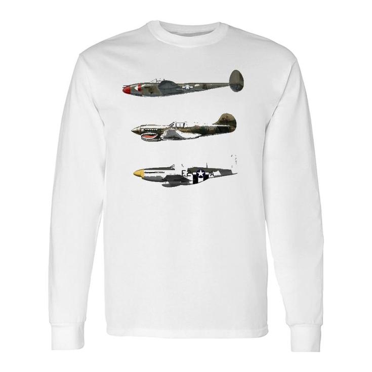 Fighter Airplanes Warbirds Fighter Planes Long Sleeve T-Shirt T-Shirt