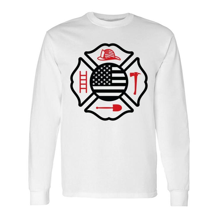 Firefighter Usa Flag Good For Firefighter Long Sleeve T-Shirt