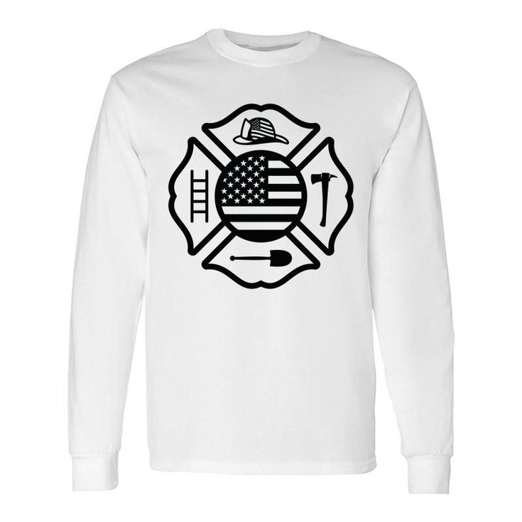Firefighter Usa Flag Meaningful For Firefighter Long Sleeve T-Shirt