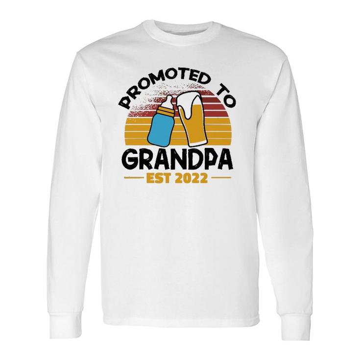 First Time Grandpa Promoted To Grandpa 2022 Long Sleeve T-Shirt T-Shirt