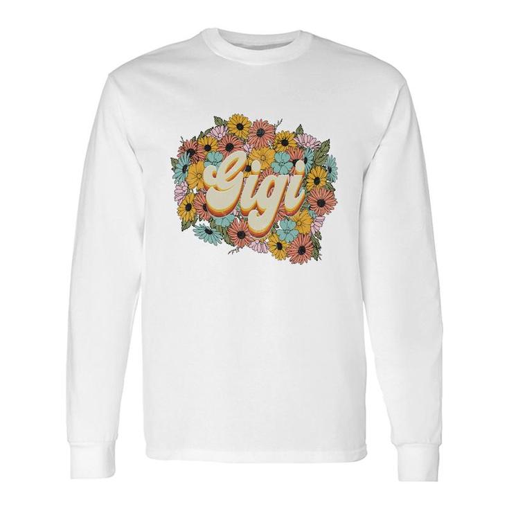 Florals Retro Gigi Flower Vintage Long Sleeve T-Shirt
