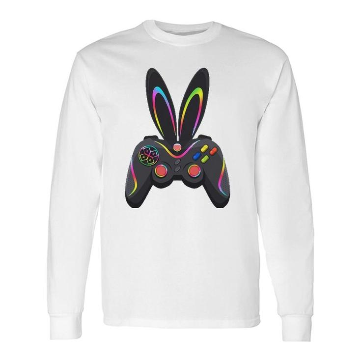 Gaming Controller With Bunny Ears Easter Video Game Long Sleeve T-Shirt T-Shirt