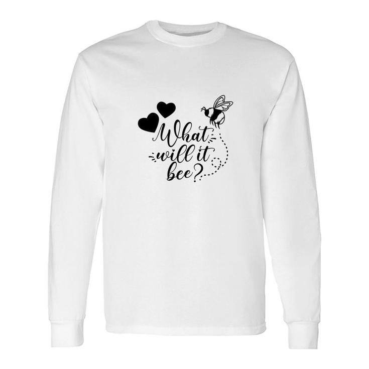 Gender Reveal What Will It Bee Black Baby Gender Reveal Party Long Sleeve T-Shirt