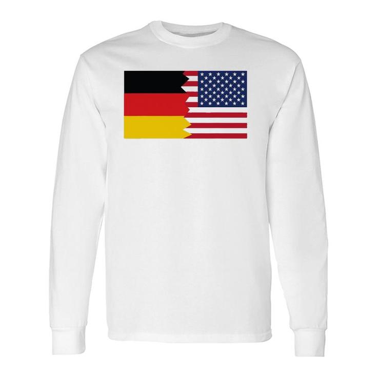 German American Half Germany Half America Flag Long Sleeve T-Shirt T-Shirt