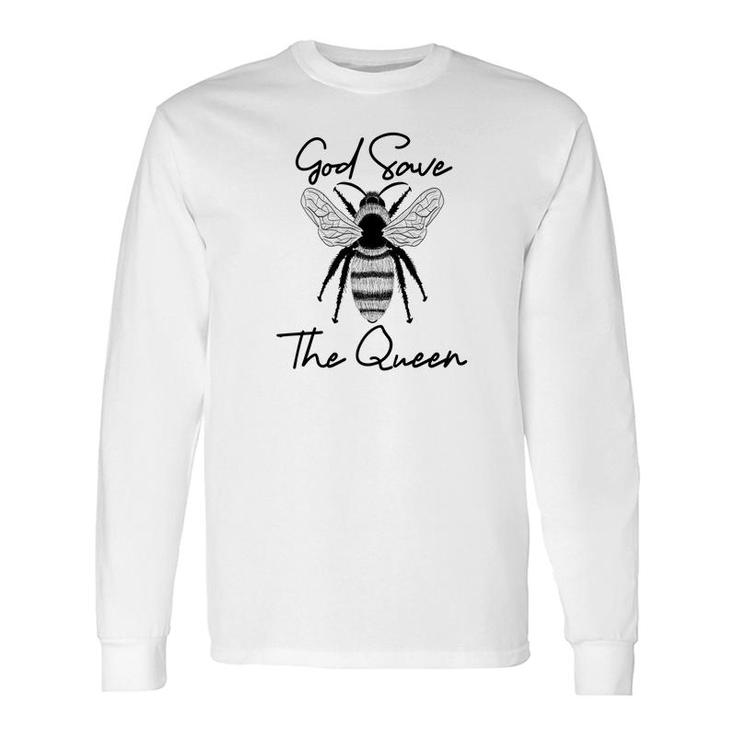 God Save The Queen Bumble Honey Bee Art Premium Long Sleeve T-Shirt