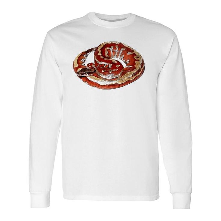 Gorgeous Snake Herpetologist Red Blood Python Long Sleeve T-Shirt