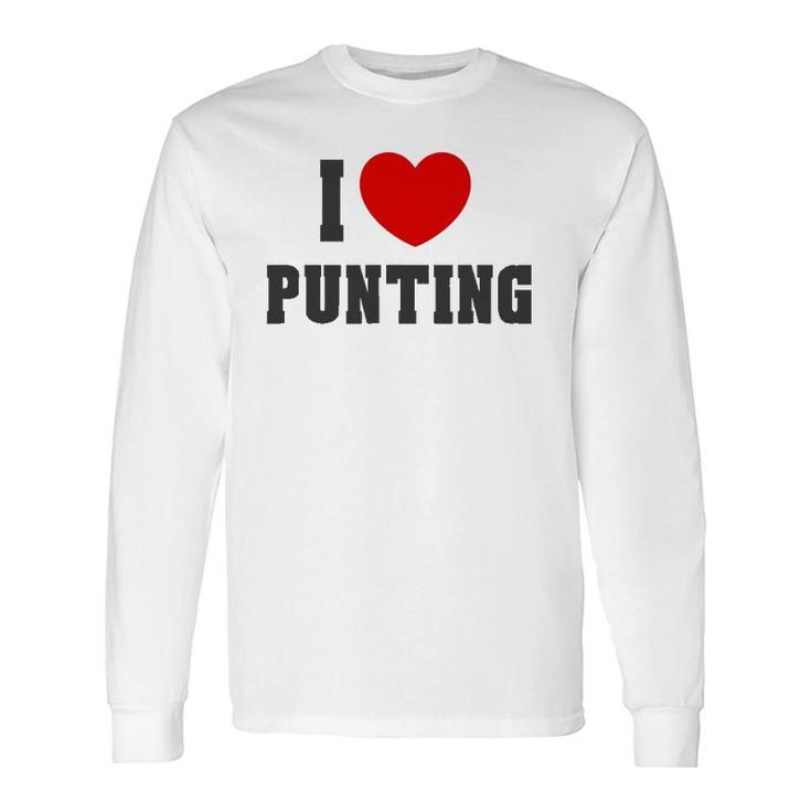 I Heart Love Punting Sport Tee Long Sleeve T-Shirt T-Shirt