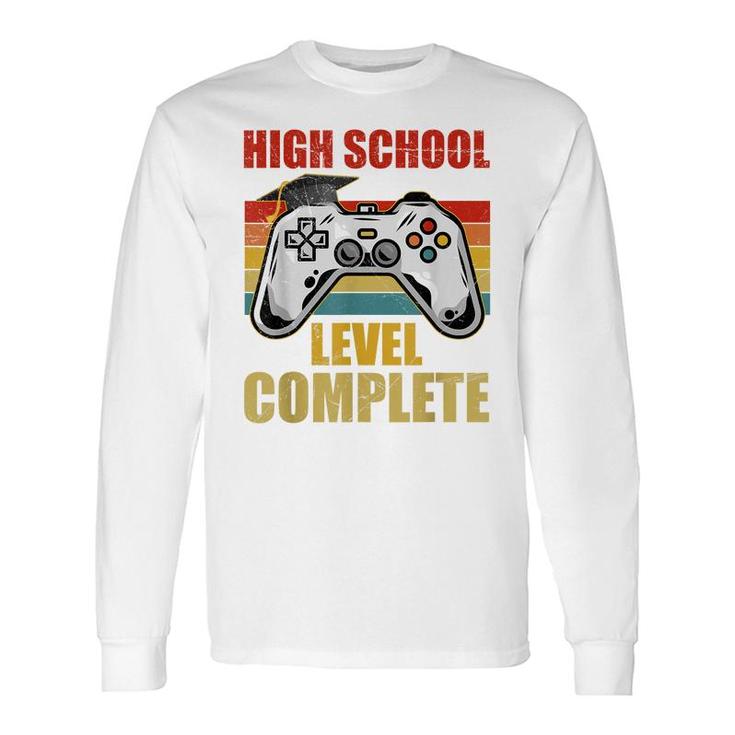 High School Level Complete Gamer Class Of 2022 Graduation Long Sleeve T-Shirt