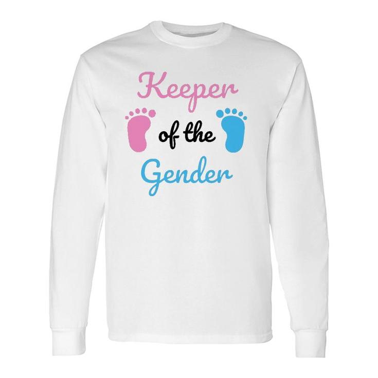 Keeper Of The Gender Reveal Party Supplies Long Sleeve T-Shirt