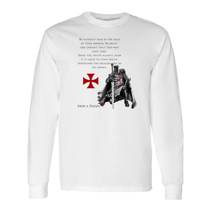 Knights Templar Warrior For Jesus And God Bible For Faith Premium Long Sleeve T-Shirt