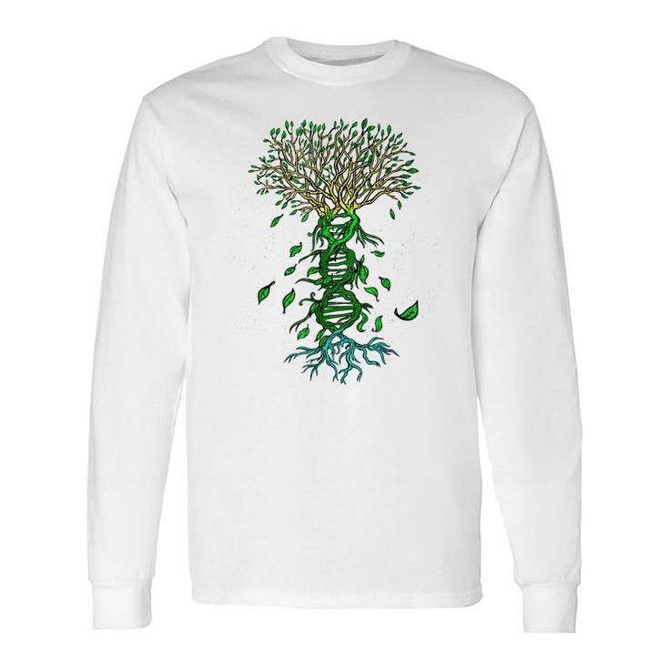 Life Tree Dna Earth Day Cool Nature Lover Environmentalist Long Sleeve T-Shirt