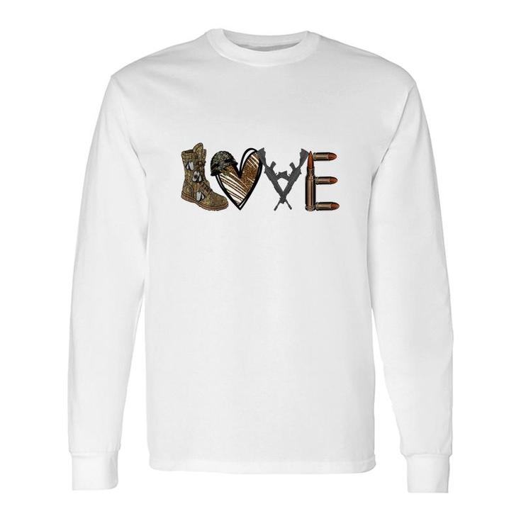 Love My Hero Dad Military Father Long Sleeve T-Shirt