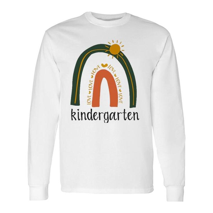 Love Rainbow Proud Nursery Preschool Kindergarten Teacher Long Sleeve T-Shirt