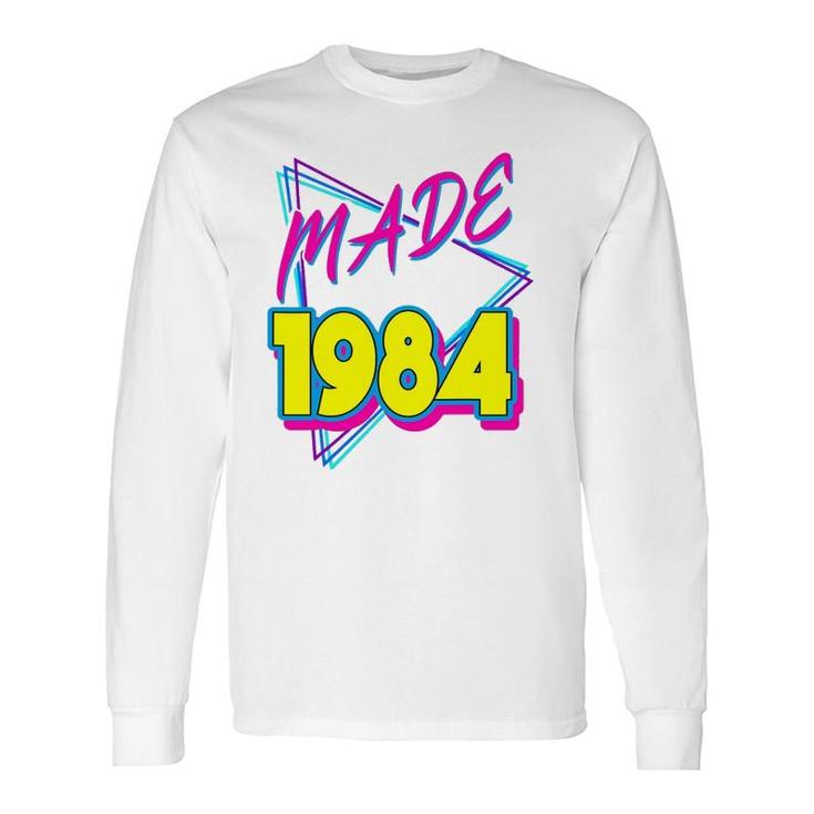 Made In 1984 38Th Birthday Retro 38 Years Old Vintage 80S Long Sleeve T-Shirt