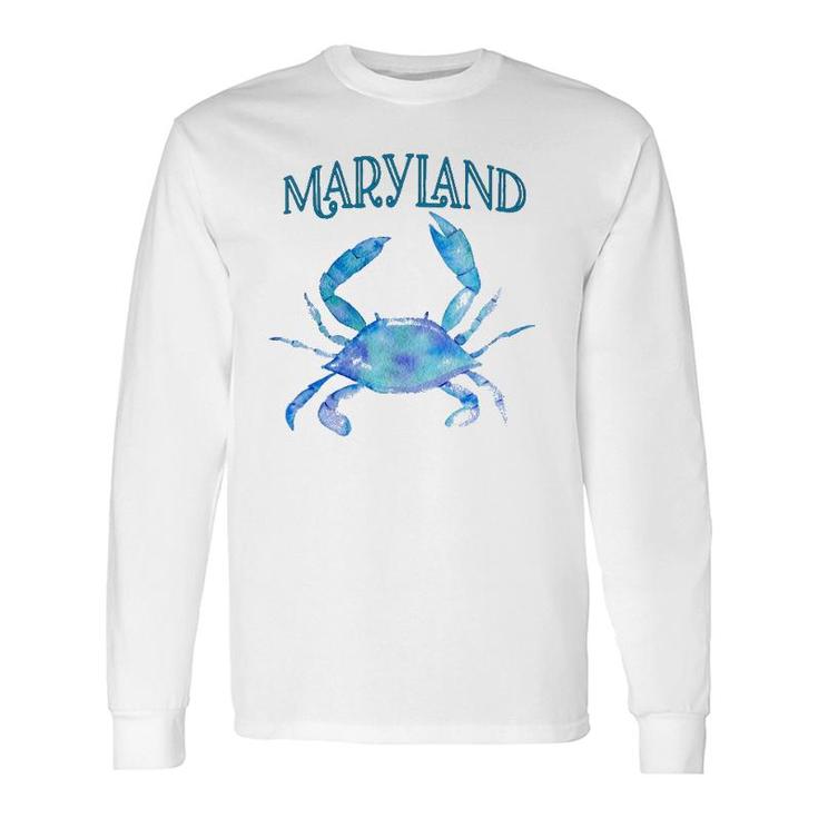 Maryland Beautiful Chesapeake Bay Blue Crab Maryland Long Sleeve T-Shirt T-Shirt