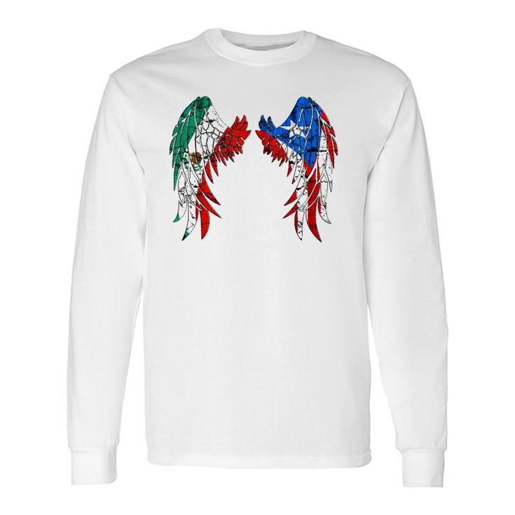 Mexican Puerto Rico Flag Mexico Mexican And Puerto Rican Long Sleeve T-Shirt T-Shirt