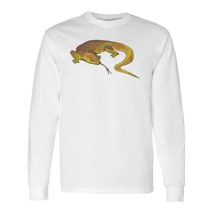 Monitor Lizard Savannah Reptile Pet Art Animal Lover Long Sleeve T-Shirt