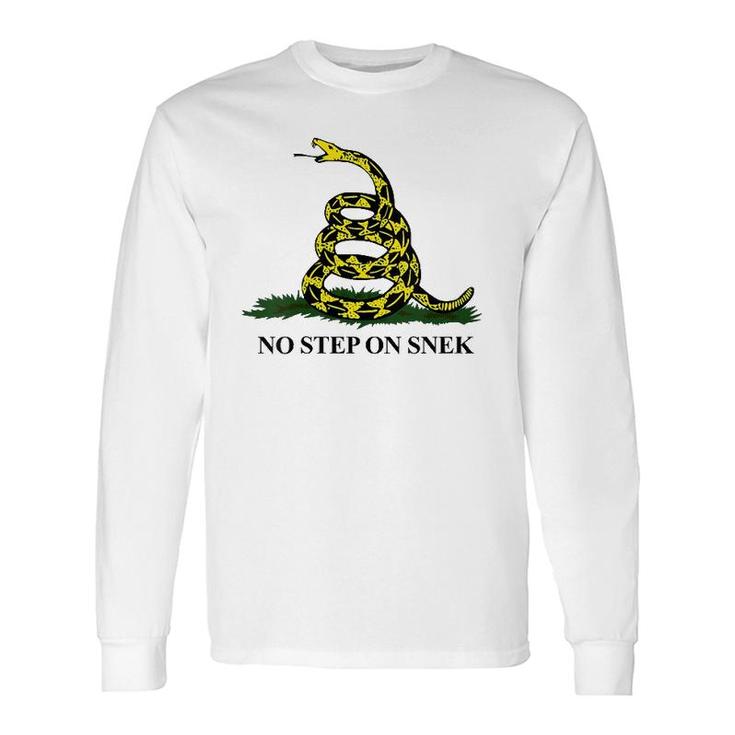 No Step On Snek Gadsden Snake Meme V-Neck Long Sleeve T-Shirt T-Shirt