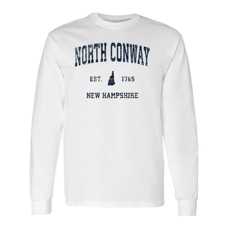 North Conway New Hampshire Nh Vintage Sports Navy Pri Long Sleeve T-Shirt T-Shirt