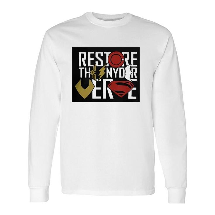 Official Restore The Snyderverse Superhero Long Sleeve T-Shirt
