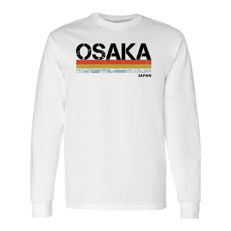 Osaka Vintage Retro Stripes Long Sleeve T-Shirt